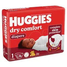 HUGGIES DRY COMFORT 94S JUMBO PACK SIZE 1