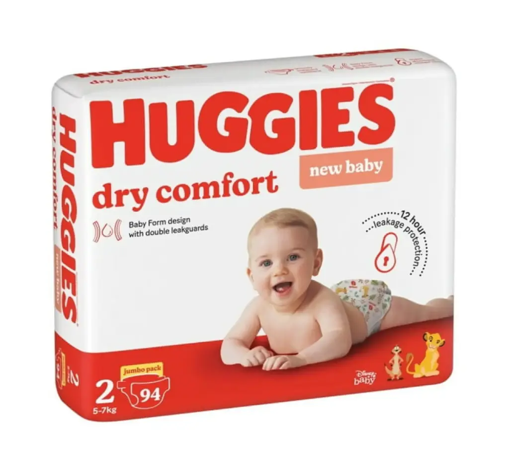 HUGGIES DRY COMFORT 94S JUMBO PACK SIZE 2