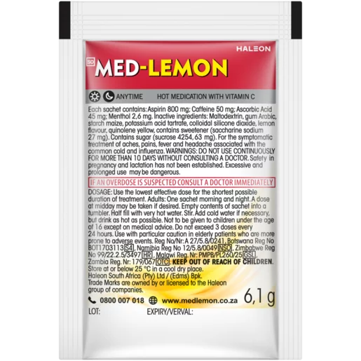 MED-LEMON SATCHETS ORIGINAL 6.1G