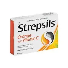 STREPSILS ORANGE WITH VIT C 8S