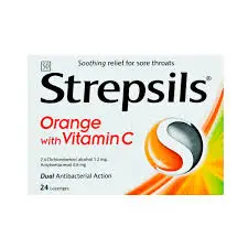 STREPSILS ORANGE WITH VIT C 24S